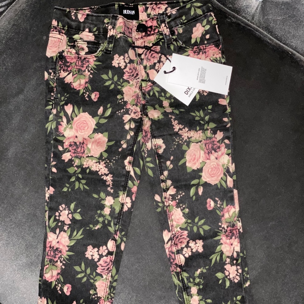 NWT Hudson Dixie Floral Print Ankle Crop